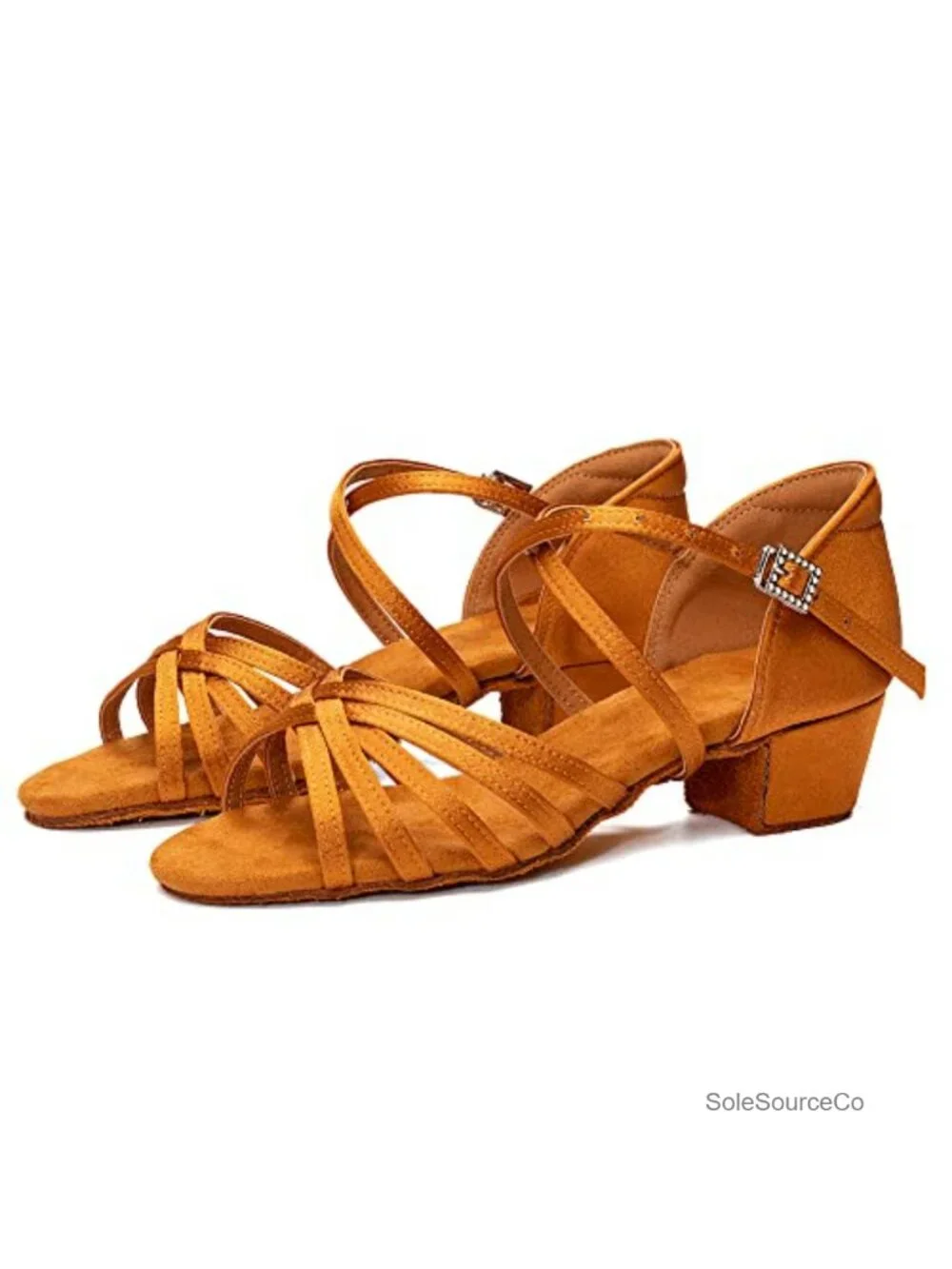 Girls Satin Latin Dance Shoes Suede Sole Ballroom Tango Salsa Practice